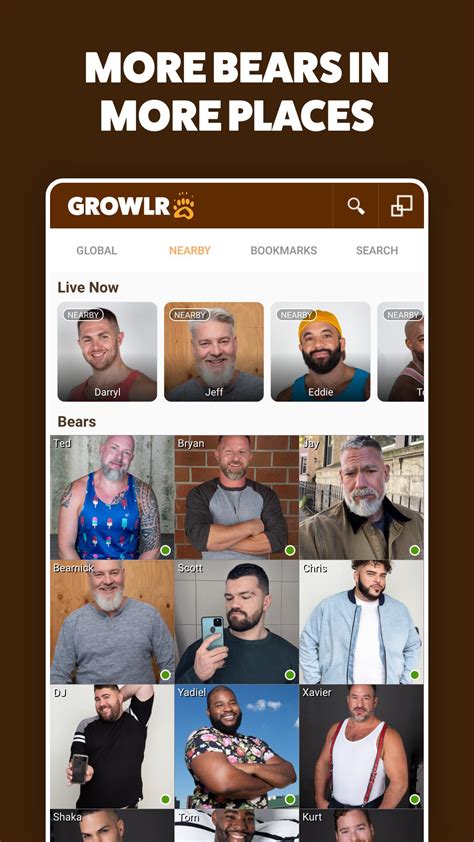 GROWLR: The Gay Bear Social Network for iPhone and Android